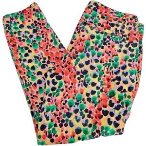 GAP printed Skinny Mini Khakis SIZE 10 in a  colorful print HAPPY SPRING pants